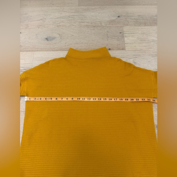 French Connection Mustard Yellow Ribbed Sweater Size Small - Picture 7 of 7